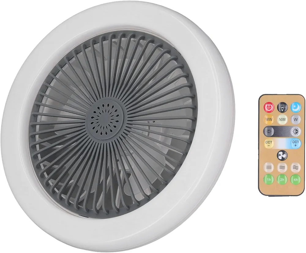 LED Fan light With Remote Control With Changing Colours - White