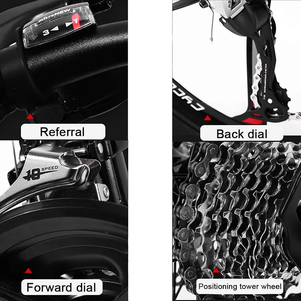 26Inch 6 Speed Folding Mountain Cross Country Bike, Dual Shock Absorption Bike