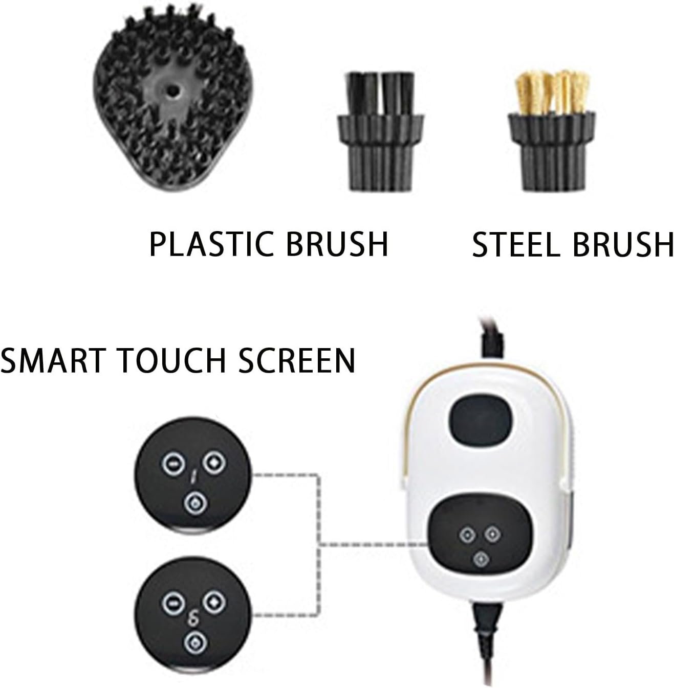 Steam Cleaner, High Pressure High-Temperature House Steamer, Multipurpose Handheld Steam Cleaning Machine - White