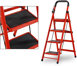 Multipurpose 4-Step Folding Ladder for Home, Office and Storage