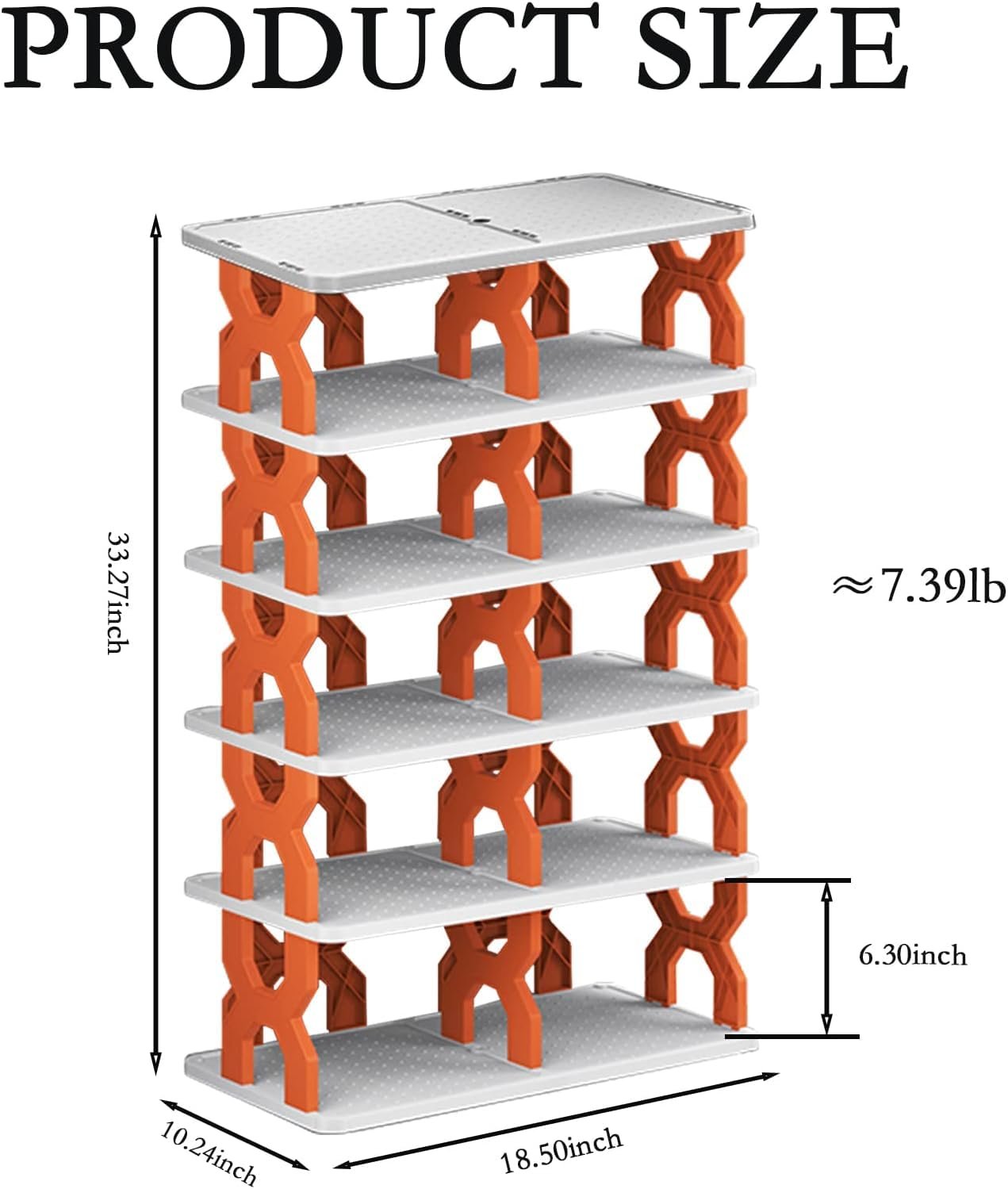Portable Rotating Shoe Rack Stand Organizer  - 47x26x85.5 cm