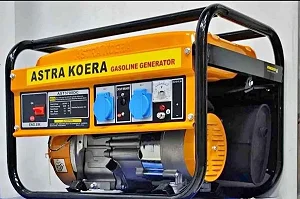 Astra Korea 1.5KVA Gasoline Portable Generator with Manual Recoil Starter - Yellow