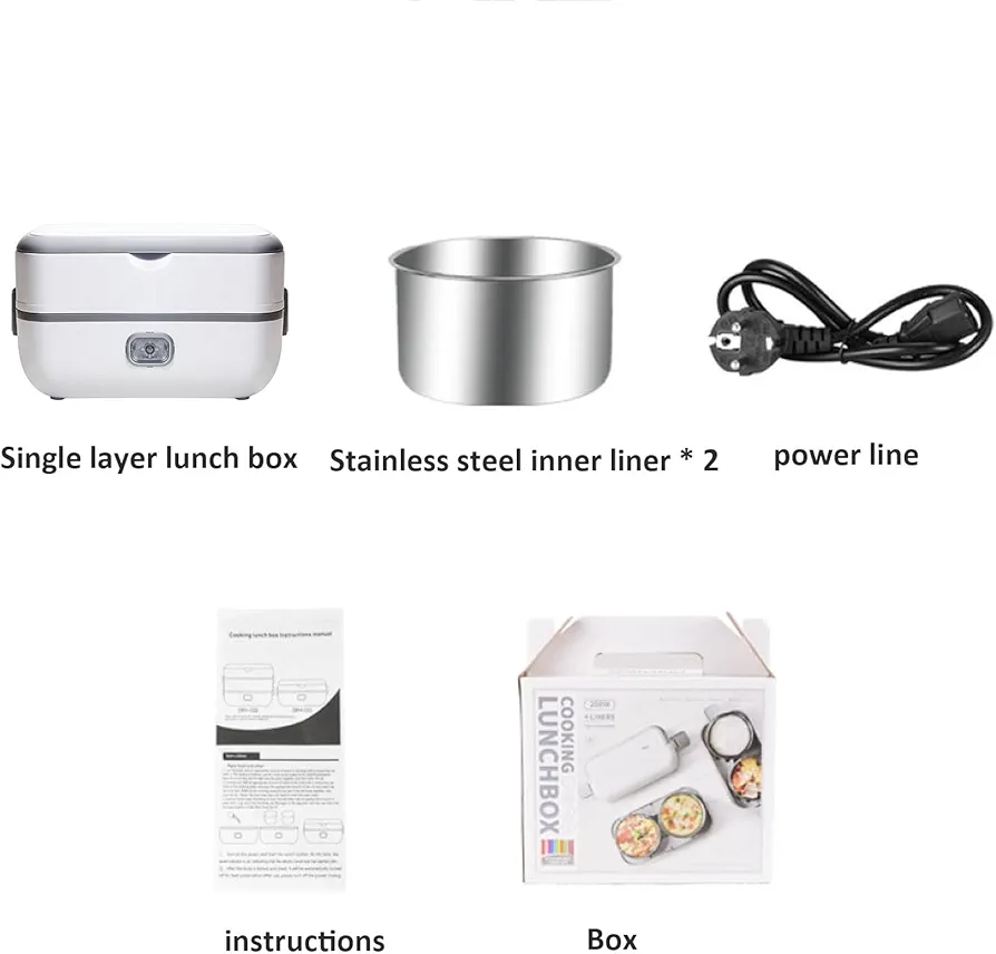Food storage container lunch box Portable Box Removable 304 Stainless Steel