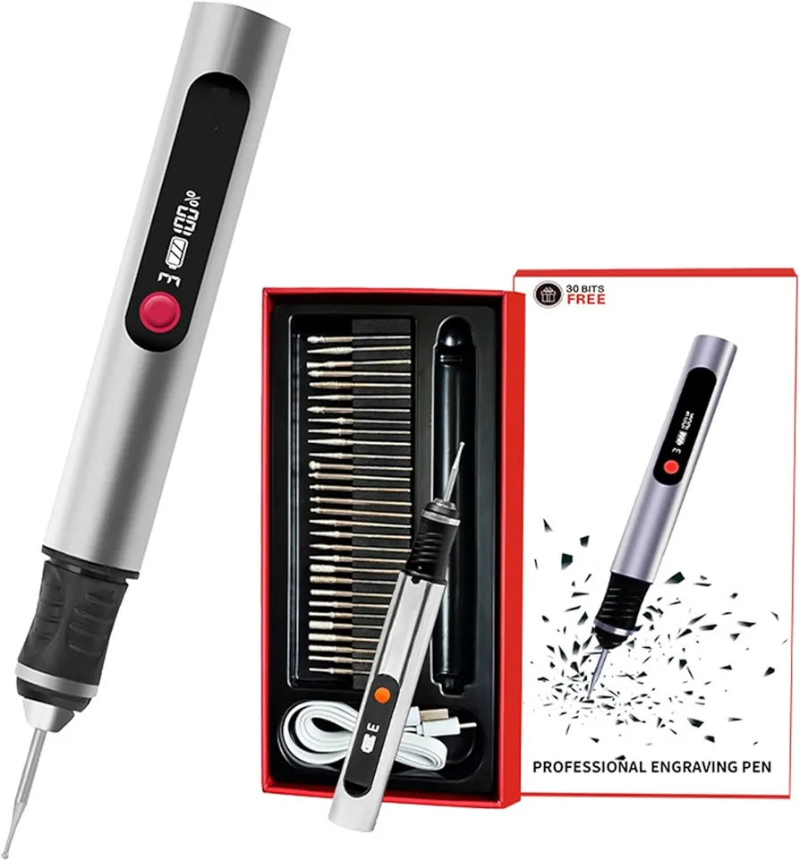 30-in-1 rechargeable electric engraving pen kit