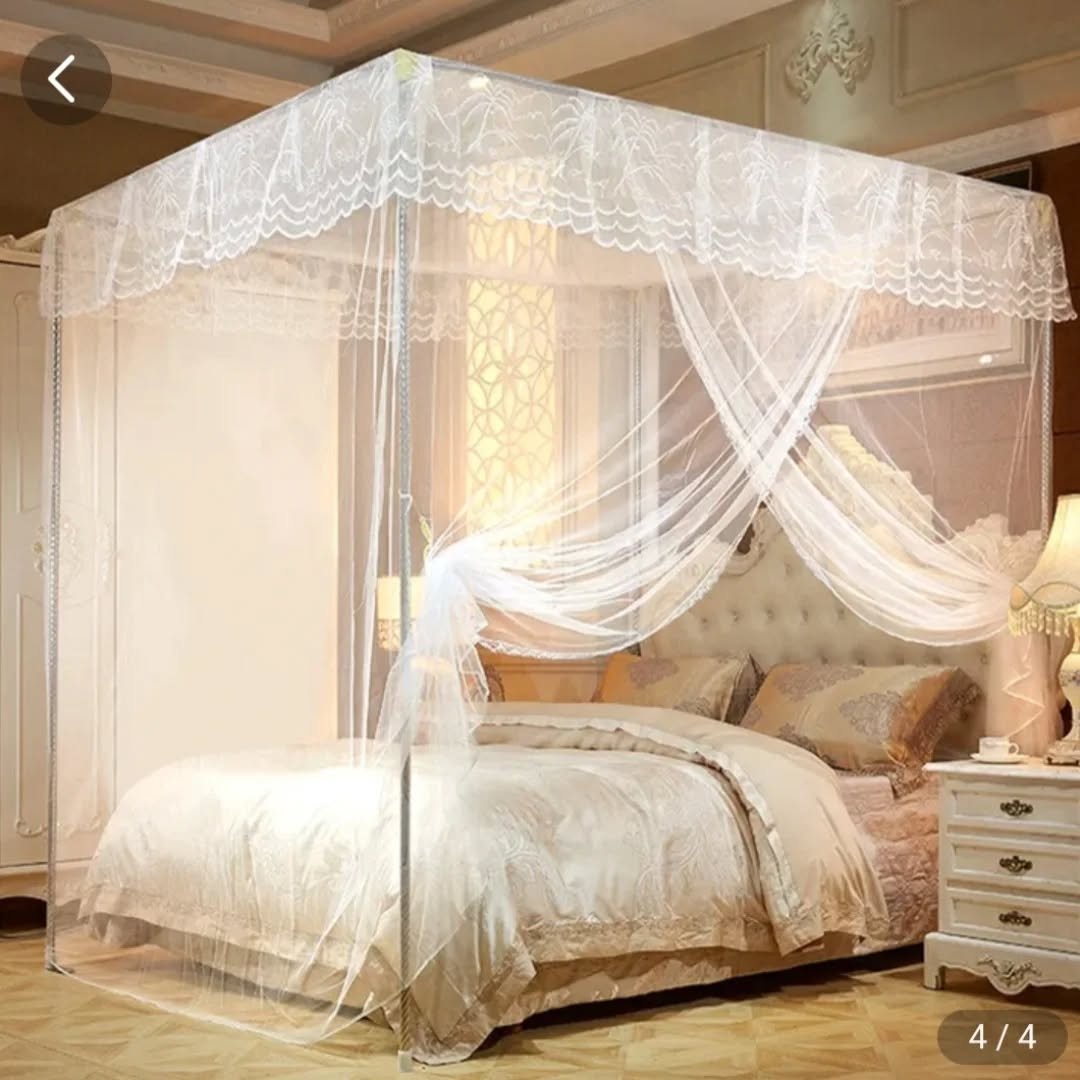 5x6 Mosquito Net With Stands - White