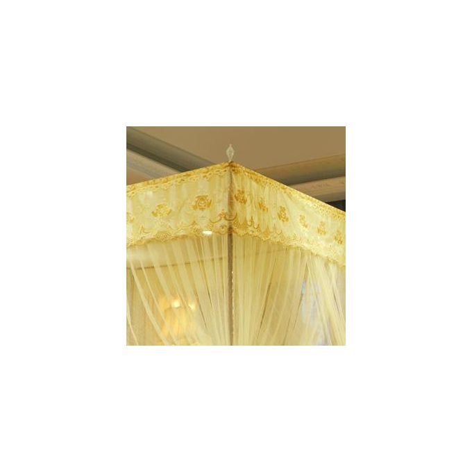 4x6 Mosquito Net with 4 Stainless Steel Stands & 3-Door Design – Cream