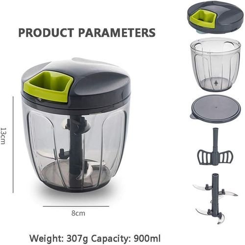 900ml Multifunctional Manual Vegetable Cutter & Onions ,Garlic Chopper