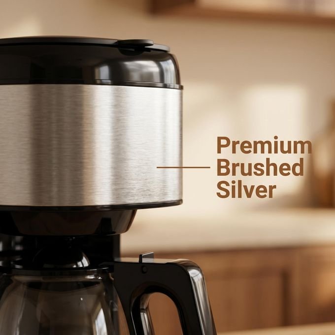 Midea 1.5L 12-Cup, Touchscreen, Drip Coffee Maker - Black
