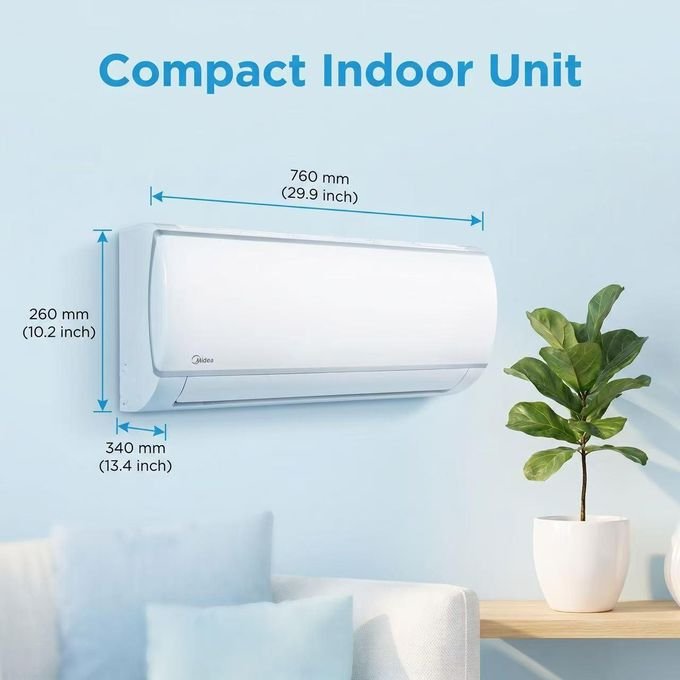 Midea 9,000 BTU Mini Split  Inverter Air Conditioner/Heating System - White