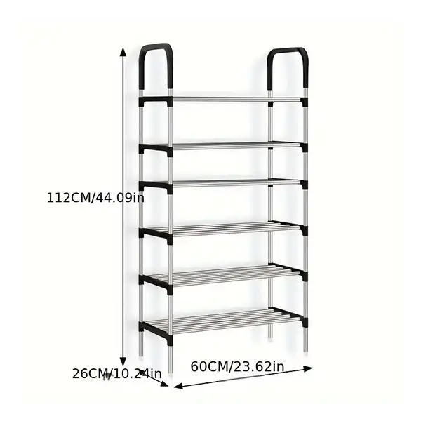 7 Layer Shoe Rack Metallic