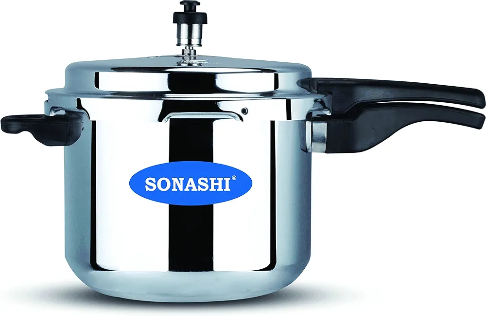 SONASHI 7.5L Aluminum Pressure Cooker – Heavy-Base With Whistling Valve