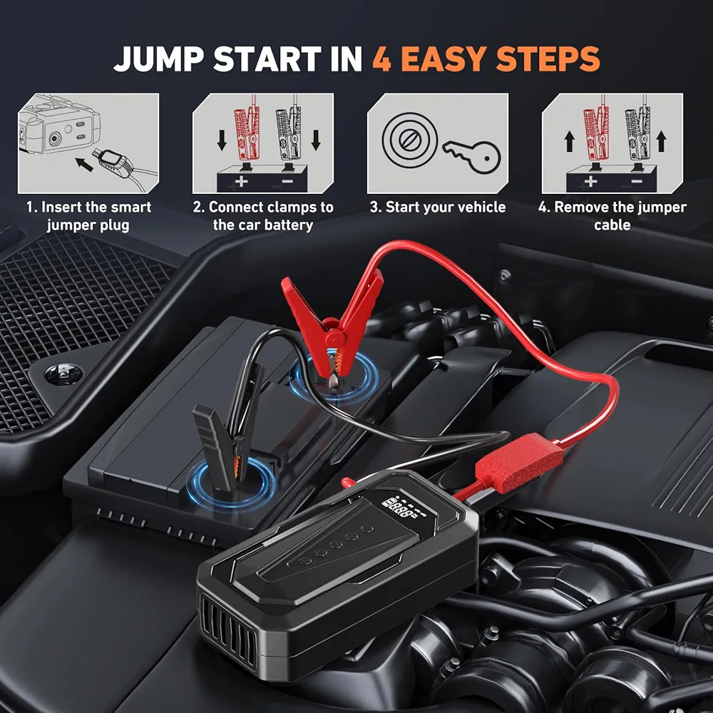 4 In 1 Portable Car Jump Starter