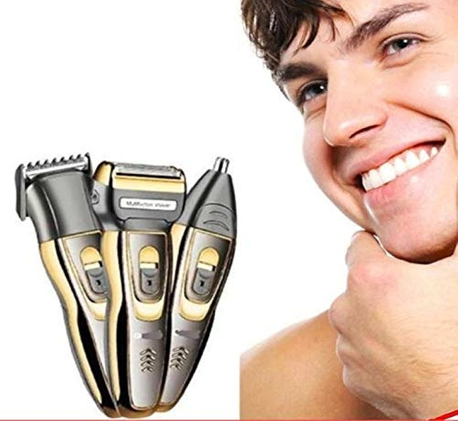 Geemy 3-in-1 Rechargeable Hair Clipper and Shaver set