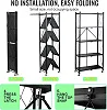 Foldable Storage Shelves 5 Tier, Storage Racks Kitchen Cabinet, Shelf Storage Multipurpose Rack