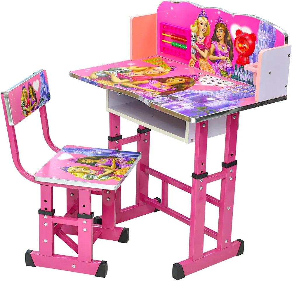 Study desk & chair for kids Adjustable Kids Study Desk Set - Pink