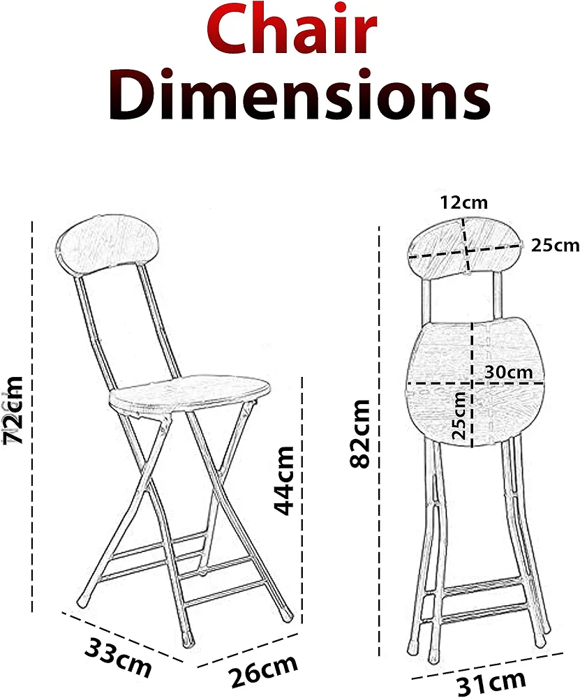 Portable Foldable Camping Table Set with  Two Seats- brown