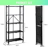 Foldable Storage Shelves 5 Tier, Storage Racks Kitchen Cabinet, Shelf Storage Multipurpose Rack