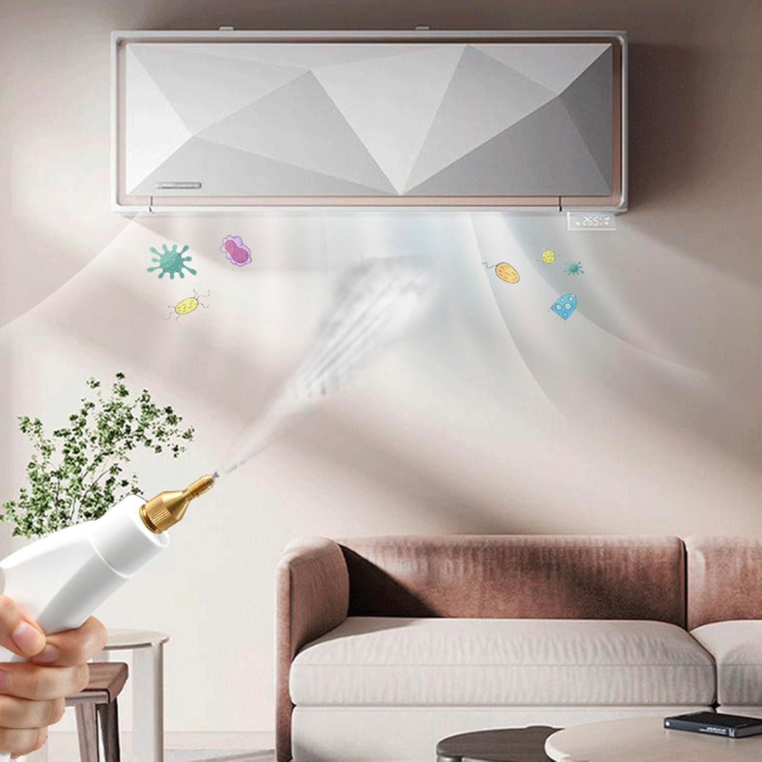 Steam Cleaner, High Pressure High-Temperature House Steamer, Multipurpose Handheld Steam Cleaning Machine - White