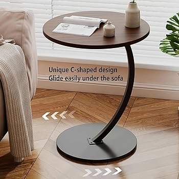 Coffee Table C- shaped table - Brown with black