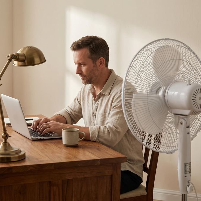 Midea 16 Inch Floor Stand Fan -White
