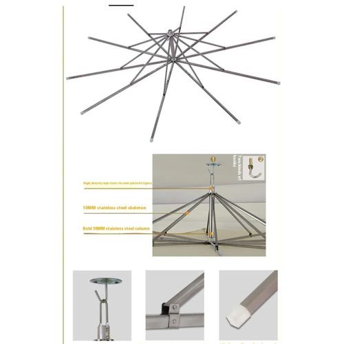 5x6 Umbrella Structure Canopy Bed Net-Cream