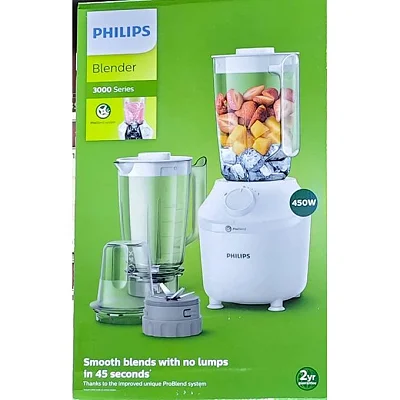 Philips ProBlend Electric Blender with 2 Jars and Grinder Mill - Fast Juicing &amp; Ice Crushing