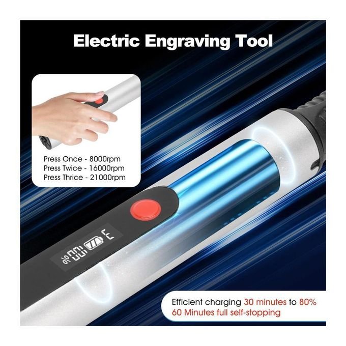 30-in-1 Cordless Electric Engraving Pen With Stencil Templates – Wood, Glass, Metal & Crafts