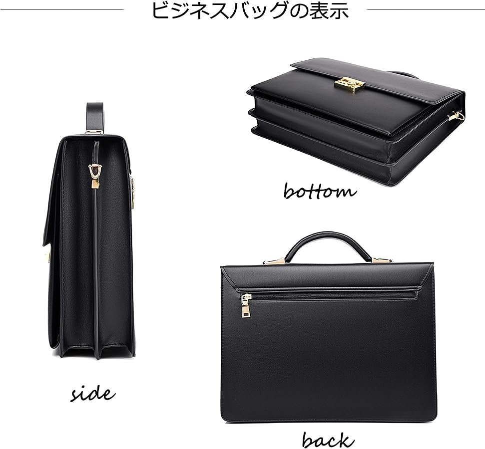 Business Bag Leather Briefcase Shoulder Laptop Bag For Men 14 Inch