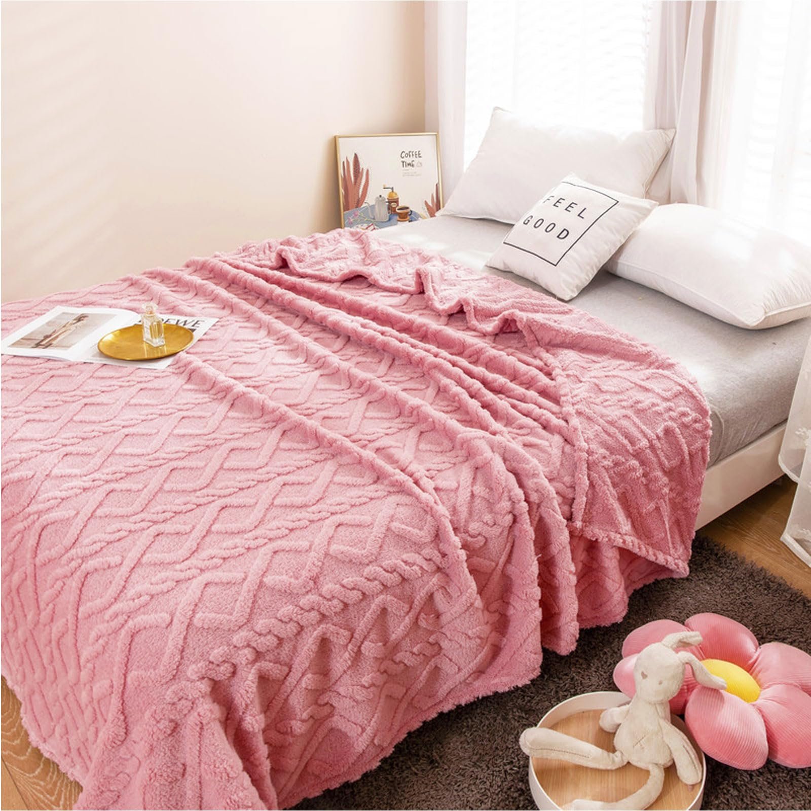 6x6 Ultra Soft Warm Throw Fleece Blanket - Multicolor