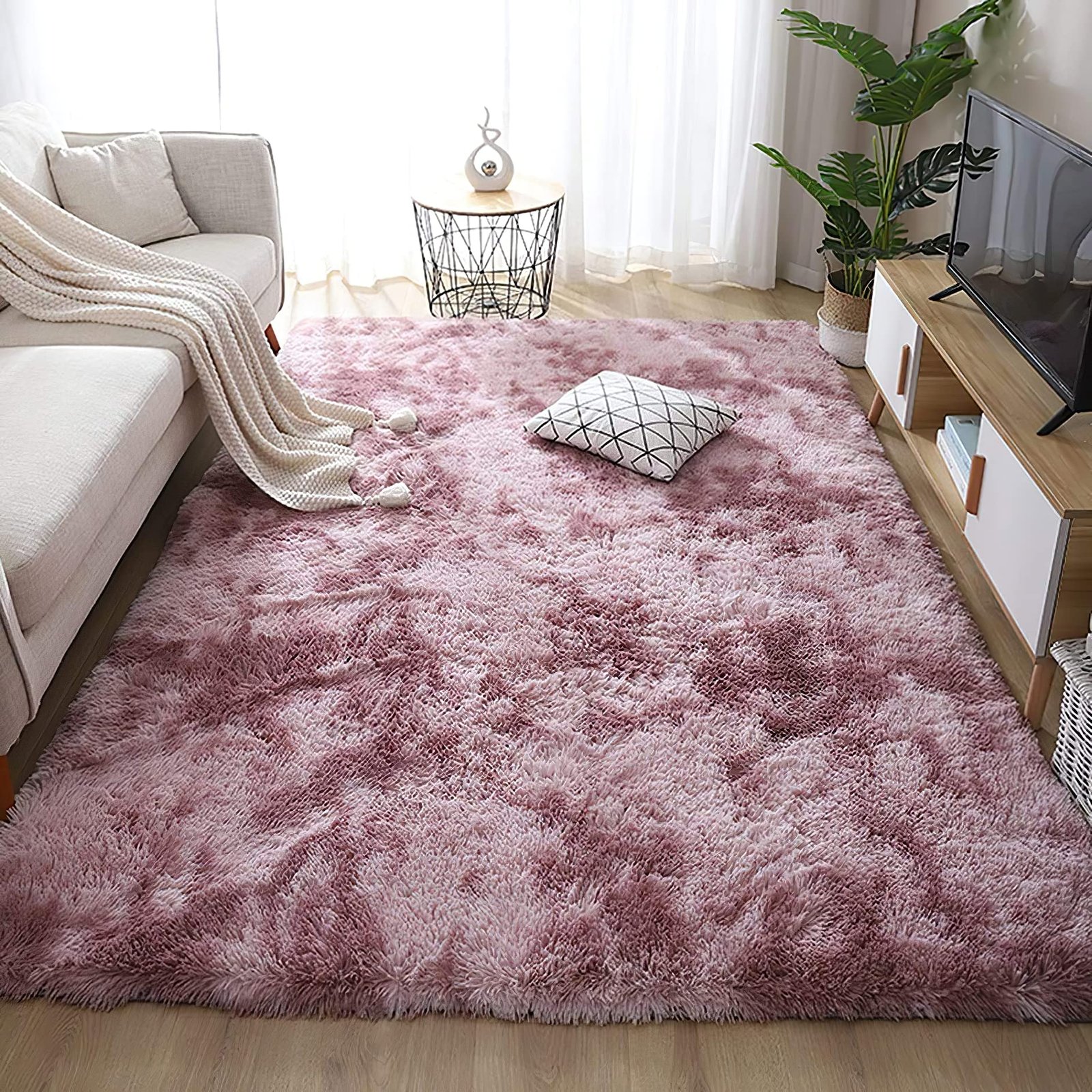 1.5 x2m Fluffy Center Carpets Fluffy Rugs - Multicolor