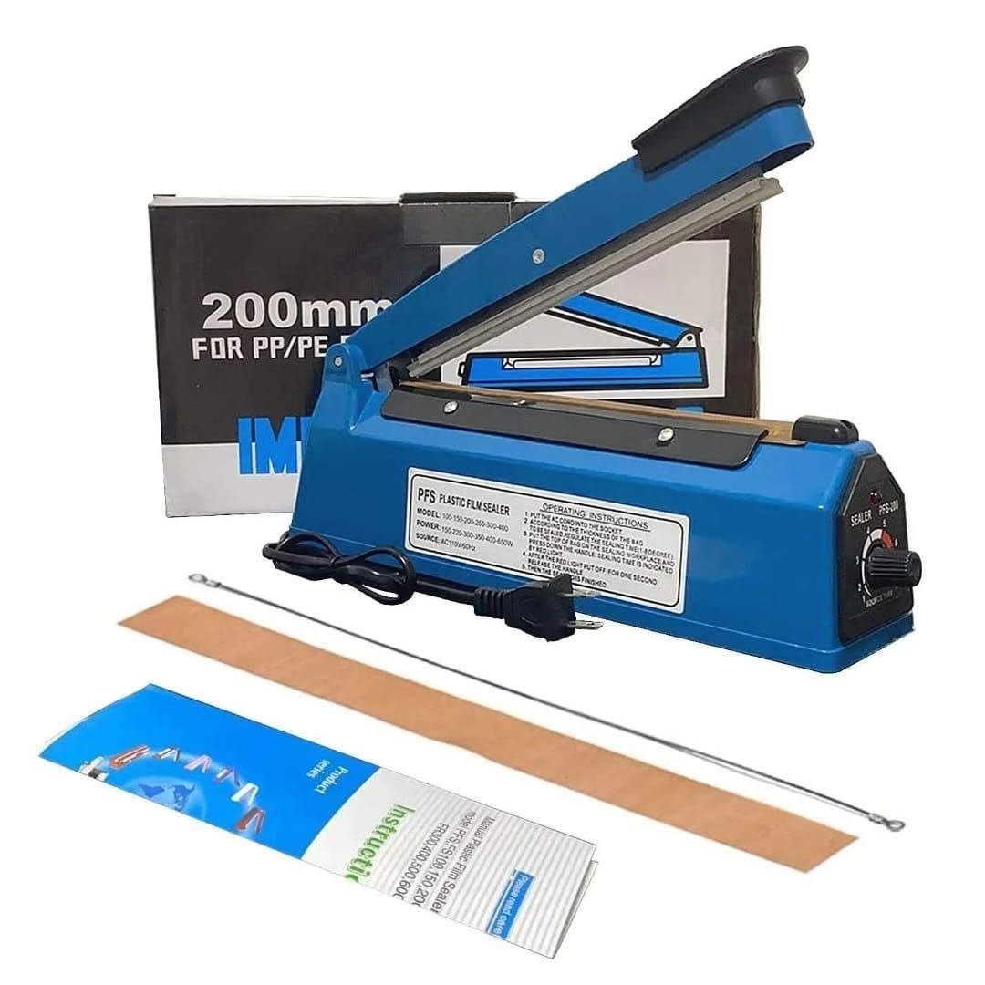 200mm Impulse Heat Sealer Plastic Bag Sealing Machine-Blue