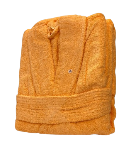 Cotton Bathrobe - Orange