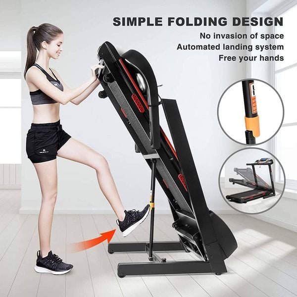 Electric Treadmill Auto Incline Lcd Home Gym 14km/hr