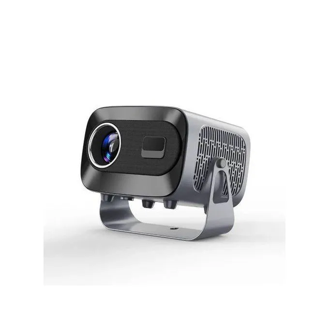 High-Definition Portable Smart Projector with Adjustable Stand - Grey