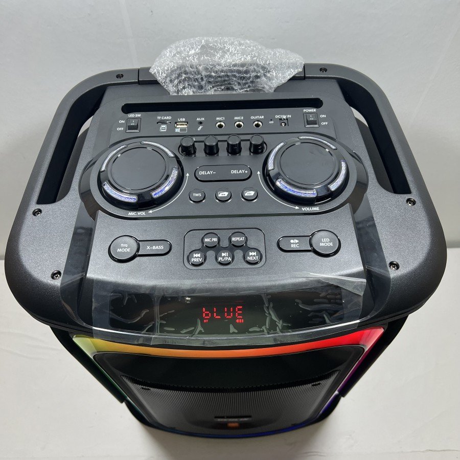 Ailipu Rechargeable Party Speaker with Bluetooth, TWS, and Wireless Microphone Inputs