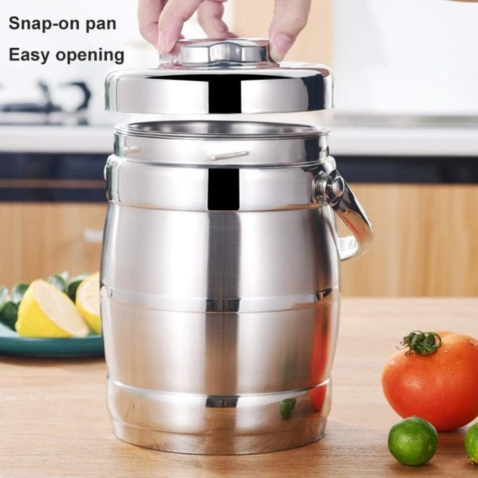 Aulun 2.5L Food Flask – Silver – Insulated Stainless Steel Food Container