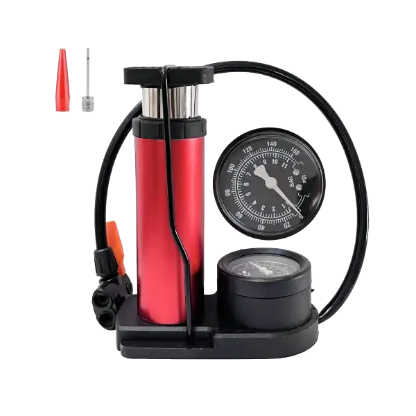 Bike Pump Mini Portable Bicycle Foot Pump with Pressure Gauge