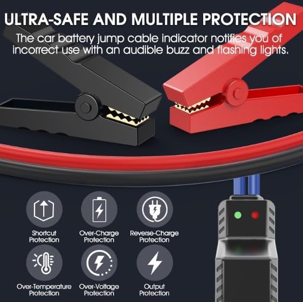 10000mAh Car Jump Starter & Portable Air Compressor with LED Flashlight and USB-C Fast Charging