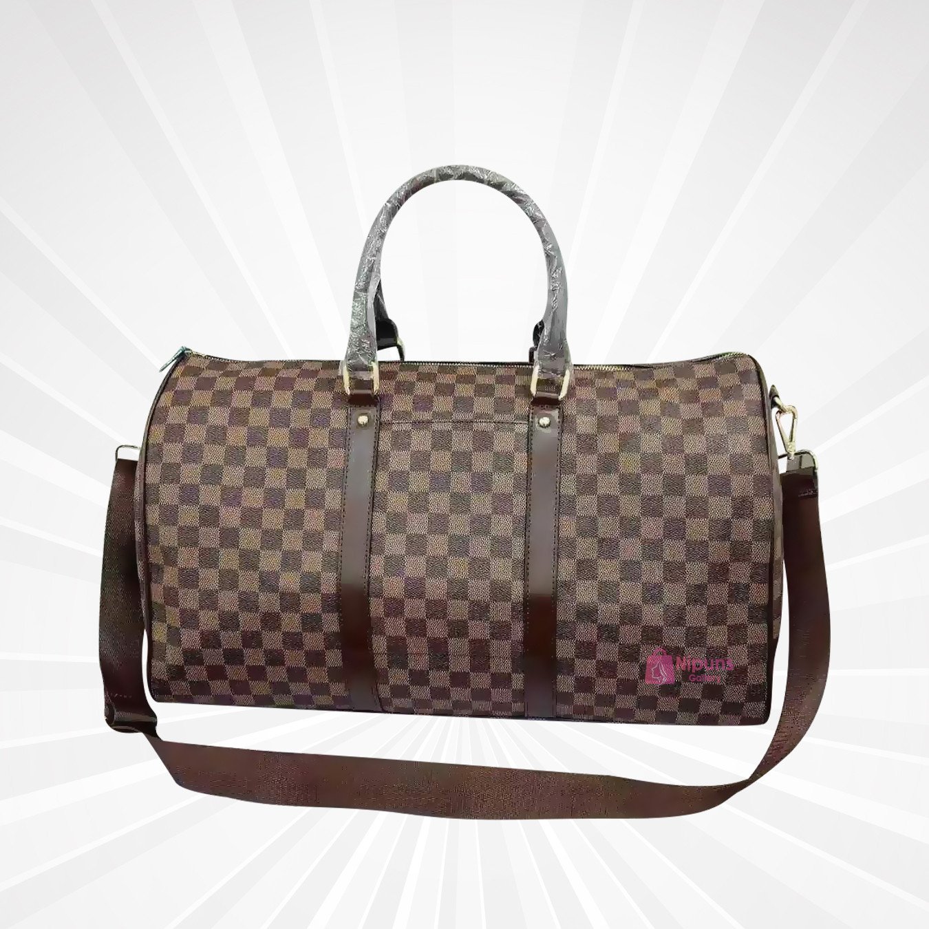 GENEVA Large Capacity Unisex Duffel Bag - Brown