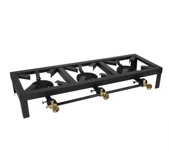 Tripple 3 Gas Stove Burners  For Commercial Use - Black
