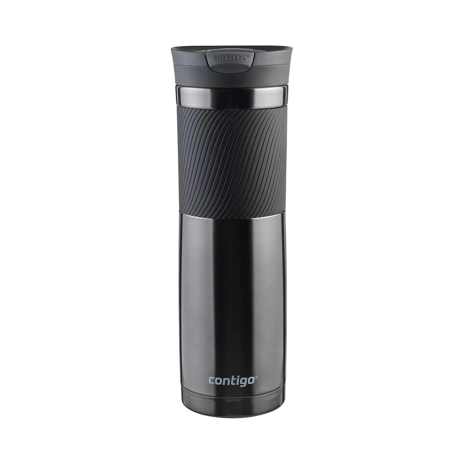 720ml Contigo Gunmetal Byron Travel Mug Stainless Steel -Black