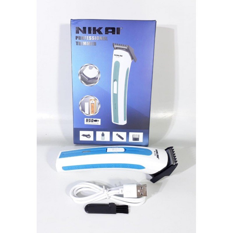 Nikai Professional Rechargeable Trimmer - Blue, White