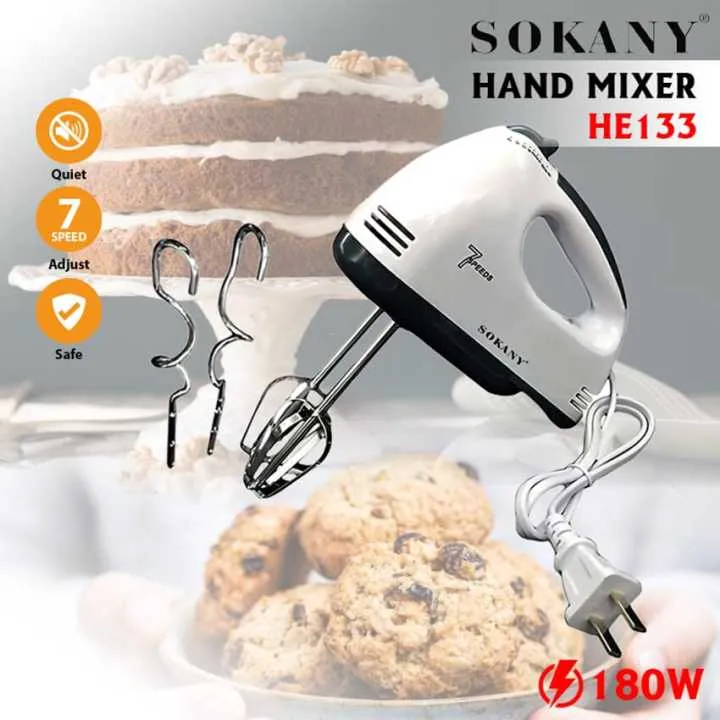 Sokany 7 Speed Egg Beater, Hand Mixer