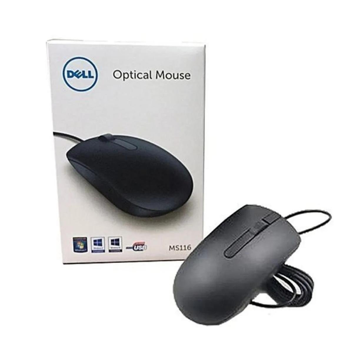 DELL MS116 Optical Wired Mouse Black
