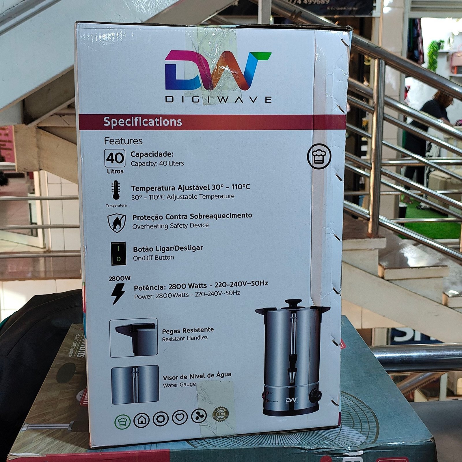 Digiwave 40L Electric Hot Water Boiler - Silver