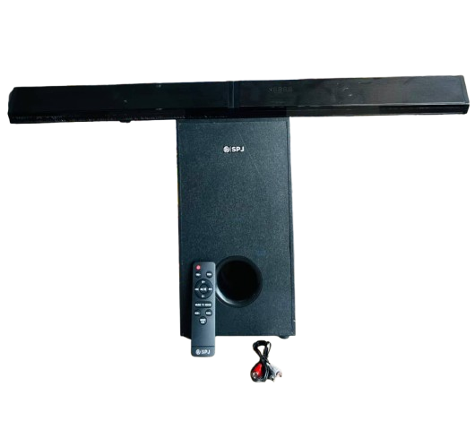 SPJ Soundbass Soundbar with a subwoofer, Bluetooth, USB Port- Black