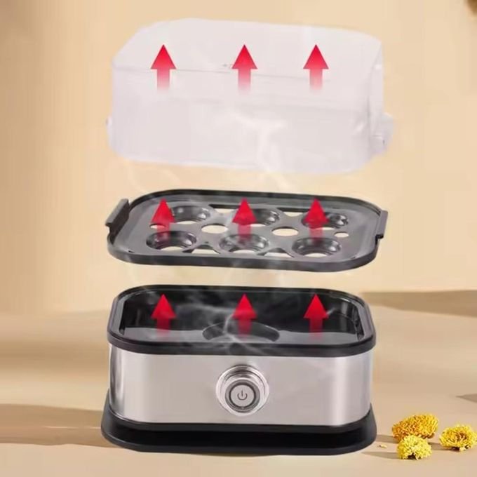 2-in-1 Smart Egg Fryer and Boiler – 6 Eggs, Auto Shut-Off