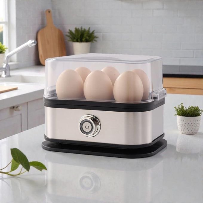 2-in-1 Smart Egg Fryer and Boiler – 6 Eggs, Auto Shut-Off