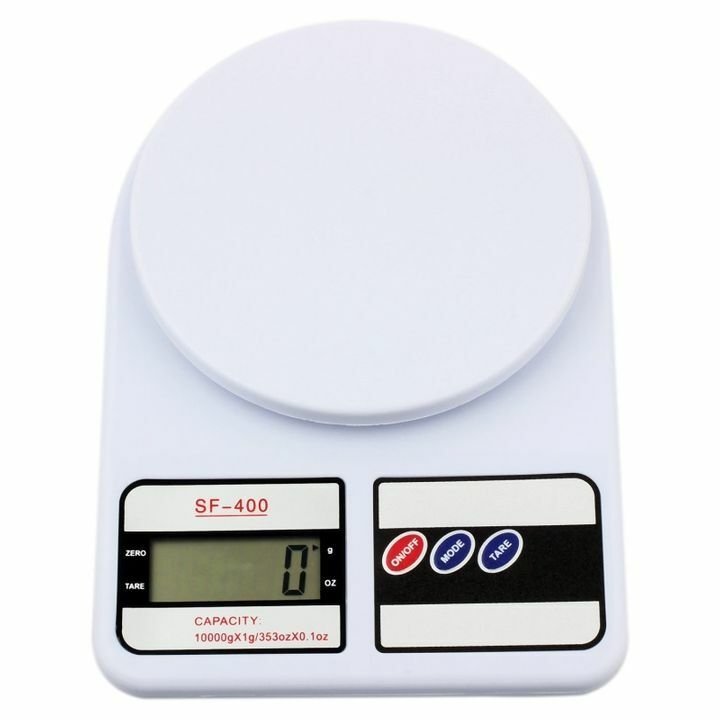 10000g LCD Digital Kitchen Tool Food Weighing Scales -White