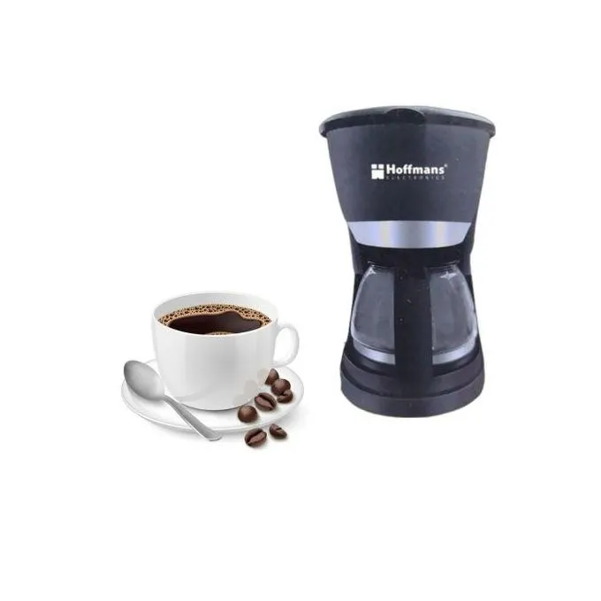 Hoffmans 6 Cups Electric Coffee Maker - Black
